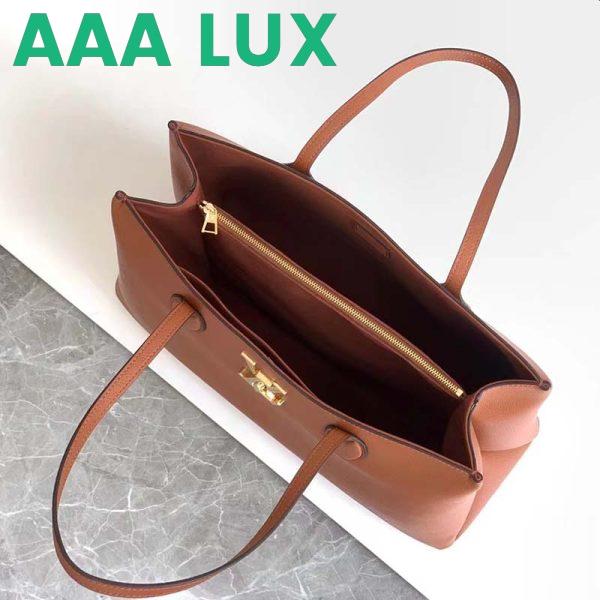 Replica Louis Vuitton LV Women Lockme Shopper Chataigne Brown Grained Calf Leather 8