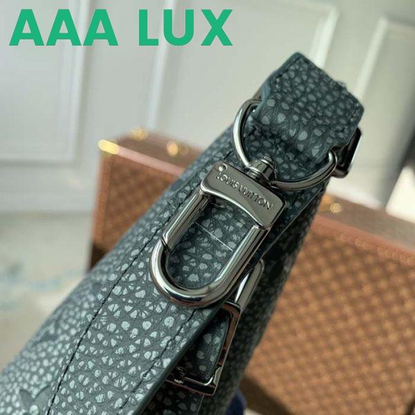 Replica Louis Vuitton LV Unisex Hobo Cruiser PM Handbag Granite Taurillon Monogram Embossed Cowhide 10