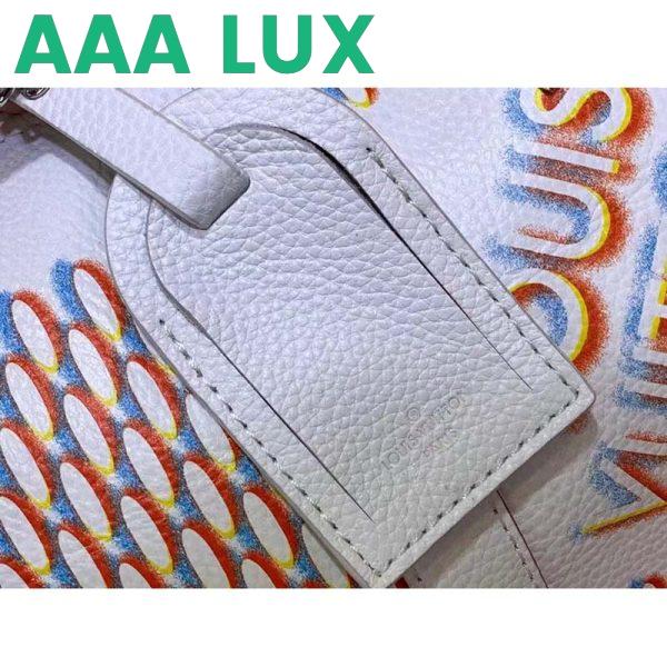 Replica Louis Vuitton LV Unisex Keepall 50B White Damier Spray Cowhide Leather Textile Lining 9