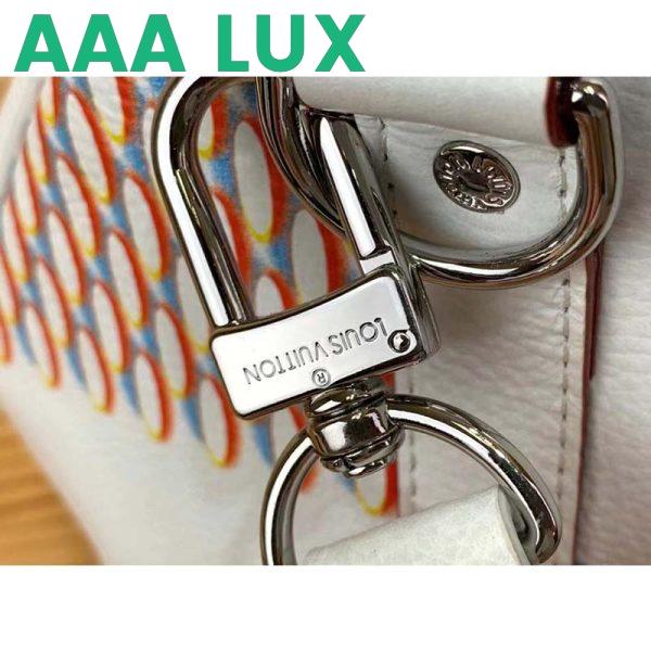 Replica Louis Vuitton LV Unisex Keepall 50B White Damier Spray Cowhide Leather Textile Lining 11