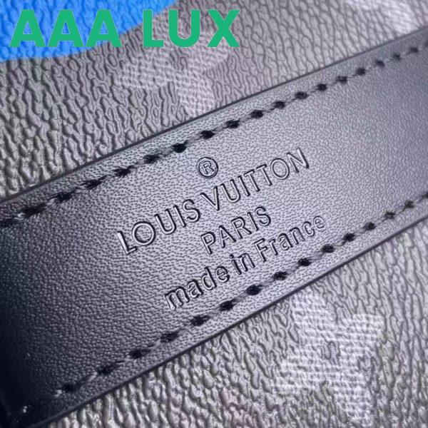 Replica Louis Vuitton LV Unisex Keepall 55B Sunrise Monogram Eclipse Coated Canvas Cowhide Leather 10