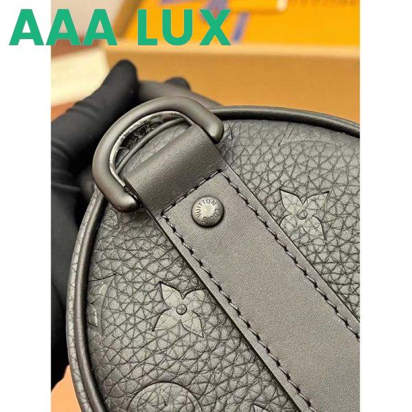 Replica Louis Vuitton LV Unisex Keepall Bandoulière 25 Black Taurillon Monogram Cowhide Leather 9