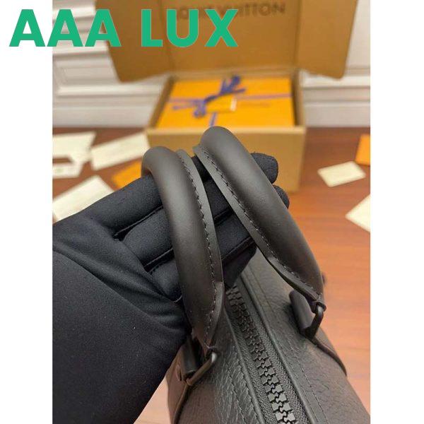 Replica Louis Vuitton LV Unisex Keepall Bandoulière 25 Black Taurillon Monogram Cowhide Leather 11