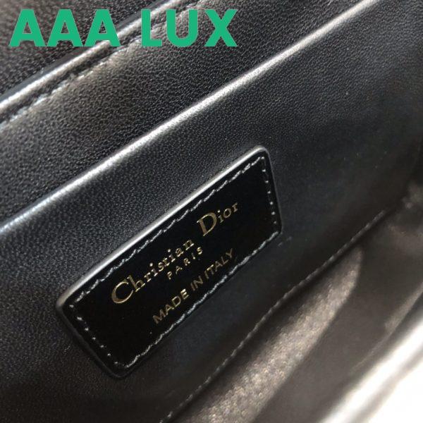 Replica Dior Women CD Micro 30 Montaigne Bag Black Box Calfskin Flap Closure 14