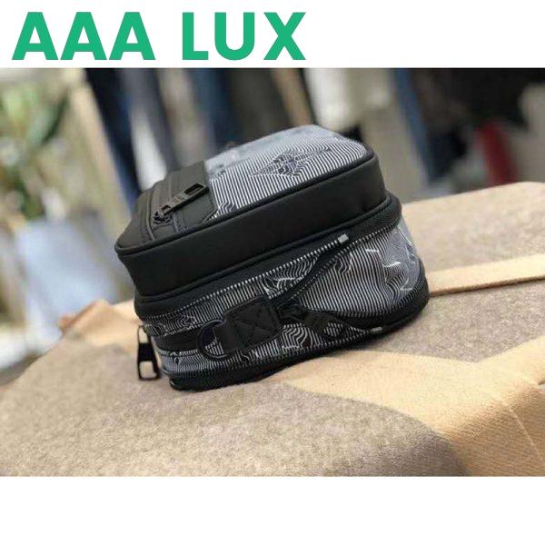 Replica Louis Vuitton LV Unisex Expandable Messenger Bag Textile Gray-Black 8