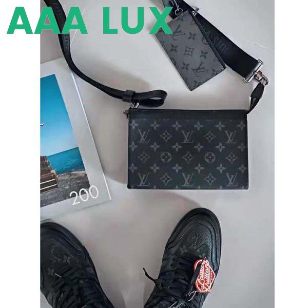 Replica Louis Vuitton LV Unisex Gaston Wearable Wallet Monogram Eclipse Reverse Coated Canvas 4