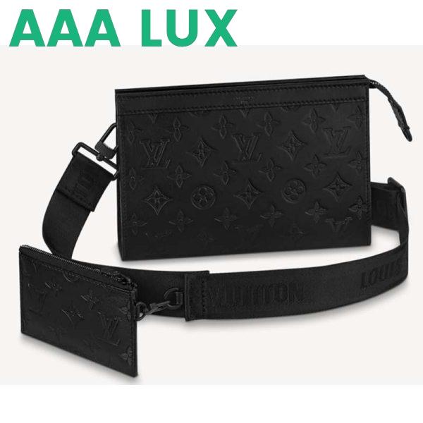 Replica Louis Vuitton LV Unisex Gaston Wearable Wallet Monogram Shadow Cowhide Leather