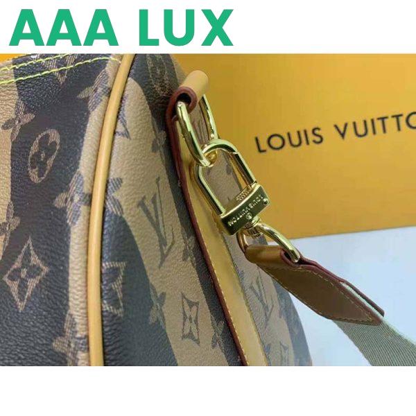 Replica Louis Vuitton LV Unisex Keepall Bandoulière 50 Travel Bag Brown Canvas 10