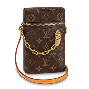 Replica Louis Vuitton LV Unisex Phone Box Bag in Monogram Coated Canvas-Brown 2