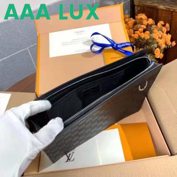 Replica Louis Vuitton LV Unisex Discovery Pochette Clutch Damier Infini Cowhide Leather 7