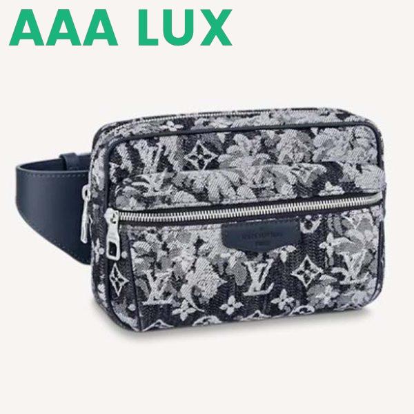 Replica Louis Vuitton LV Unisex Outdoor Bumbag Monogram Tapestry Coated Canvas-Navy 2
