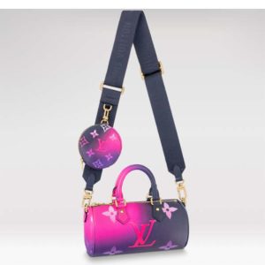 Replica Louis Vuitton LV Women Papillon BB Handbag Midnight Fuchsia Monogram Coated Canvas 2