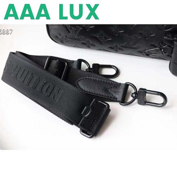 Replica Louis Vuitton LV Unisex Duo Messenger Black Monogram Shadow Calf Leather 9