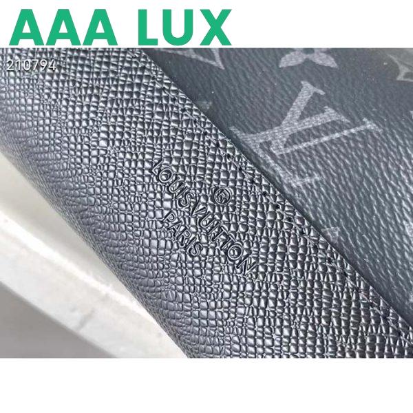 Replica Louis Vuitton LV Unisex Duo Sling Bag Black Monogram Coated Canvas Taiga Cowhide Leather 11