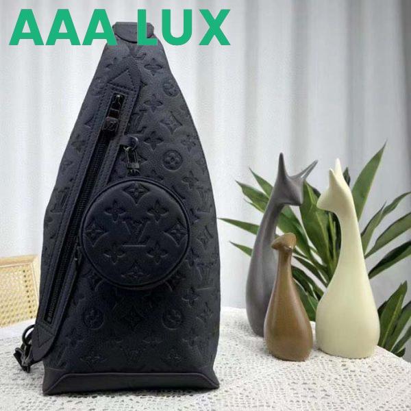 Replica Louis Vuitton LV Unisex Duo Slingbag Black Calf Leather Removable Zipped Pouch 3