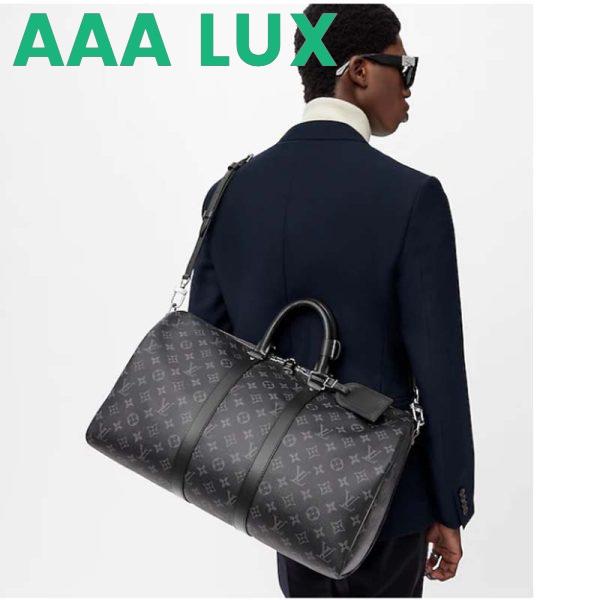 Replica Louis Vuitton LV Unisex Keepall Bandoulière 45 Bag Coated Canvas Cowhide Leather 7