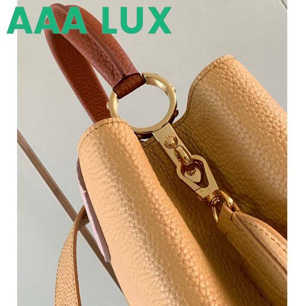 Replica Louis Vuitton LV Women Capucines MM Handbag Beige Brown Taurillon Leather 8