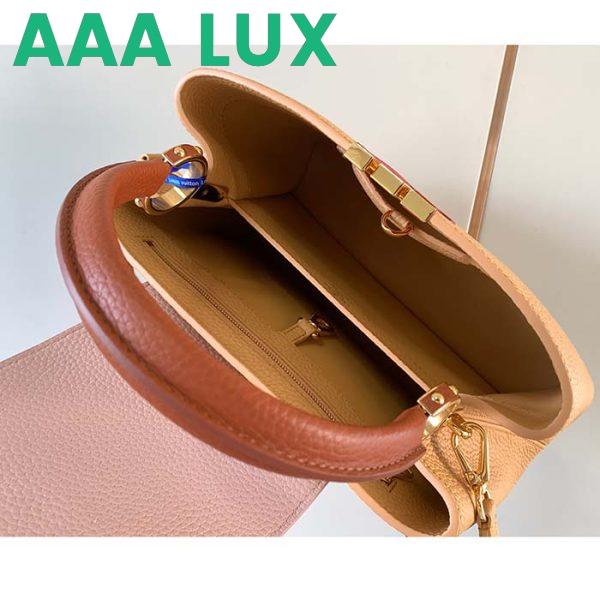 Replica Louis Vuitton LV Women Capucines MM Handbag Beige Brown Taurillon Leather 10