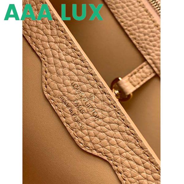 Replica Louis Vuitton LV Women Capucines MM Handbag Beige Brown Taurillon Leather 11