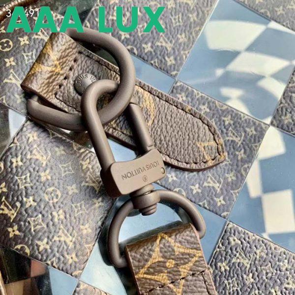 Replica Louis Vuitton LV Unisex Keepall Bandoulière 50 Travel Bag Monogram Chess Coated Canvas PVC 7