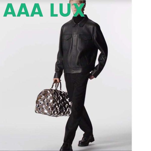 Replica Louis Vuitton LV Unisex Keepall Bandoulière 50 Travel Bag Monogram Chess Coated Canvas PVC 14