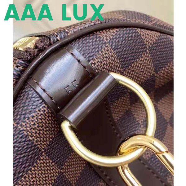 Replica Louis Vuitton LV Unisex Keepall Bandoulière 55 Brown Coated Canvas Cowhide Leather 11