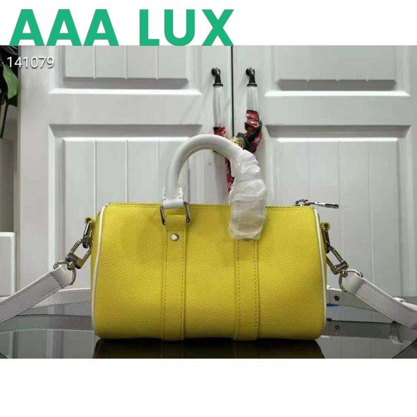Replica Louis Vuitton LV Unisex Keepall XS Bag Yellow Cowhide Leather 3