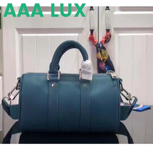 Replica Louis Vuitton LV Unisex Keepall XS Blue Aerogram Cowhide Leather Textile Lining 4