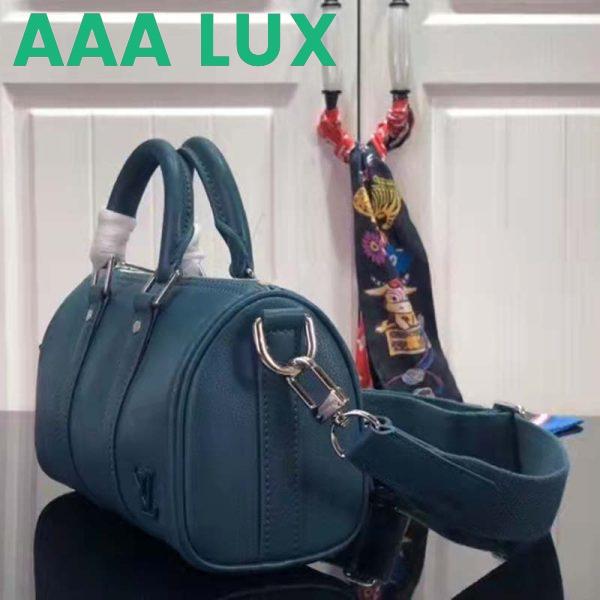 Replica Louis Vuitton LV Unisex Keepall XS Blue Aerogram Cowhide Leather Textile Lining 7