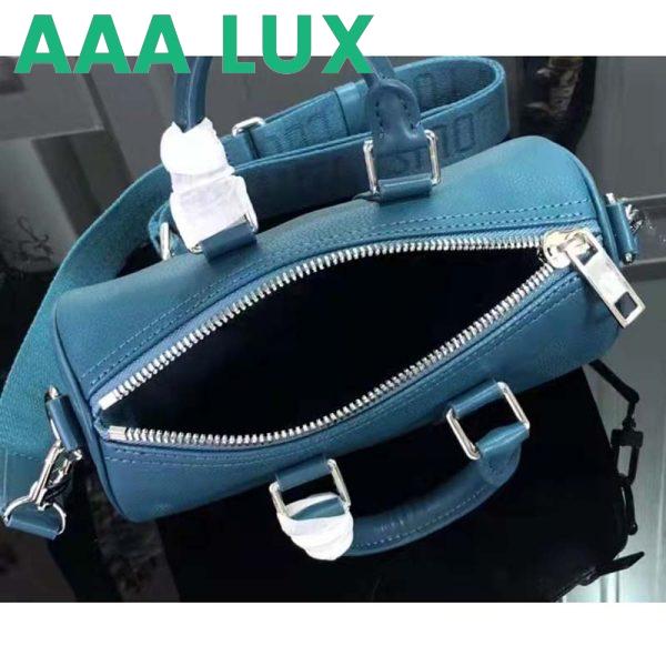 Replica Louis Vuitton LV Unisex Keepall XS Blue Aerogram Cowhide Leather Textile Lining 8