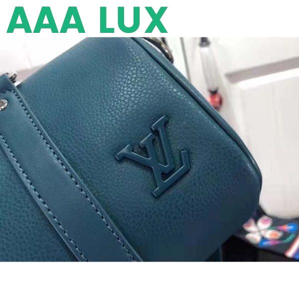 Replica Louis Vuitton LV Unisex Keepall XS Blue Aerogram Cowhide Leather Textile Lining 12