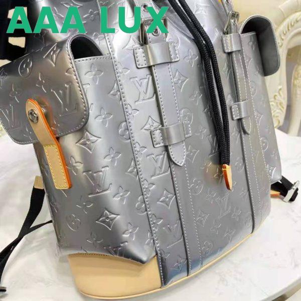 Replica Louis Vuitton LV Unisex Christopher PM Backpack Monogram Mirror Coated Canvas Natural Cowhide 11