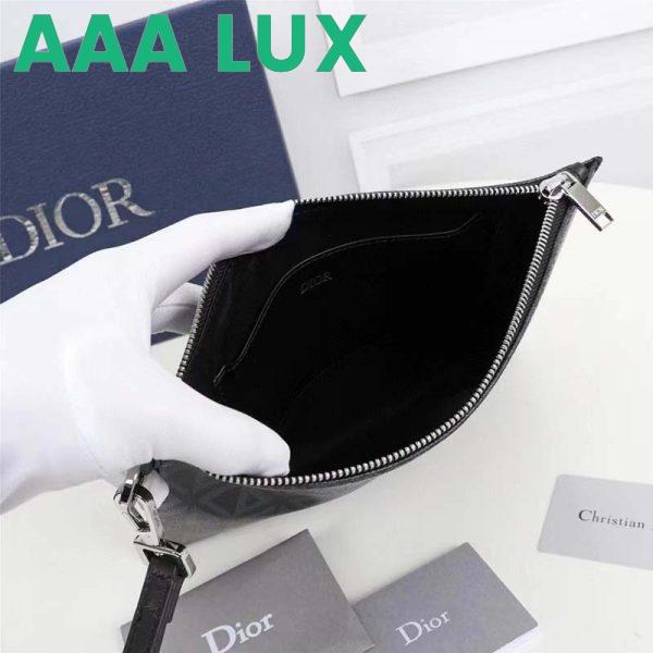 Replica Dior Unisex CD Pouch Black CD Diamond Canvas DIOR Signature 6