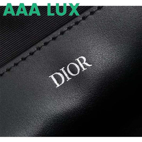 Replica Dior Unisex CD Pouch Black CD Diamond Canvas DIOR Signature 11