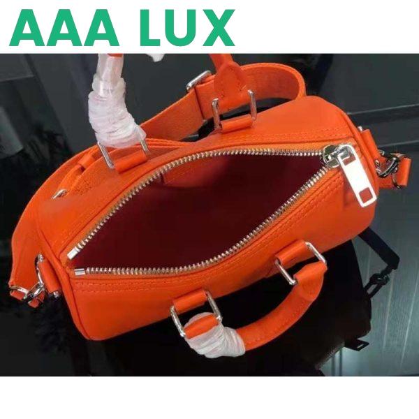 Replica Louis Vuitton LV Unisex Keepall XS Orange Aerogram Cowhide Leather Textile Lining 7