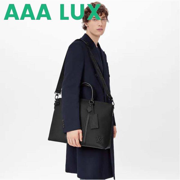 Replica Louis Vuitton LV Unisex Lock It Tote Bag Black Grained Calf Cowhide Leather 13