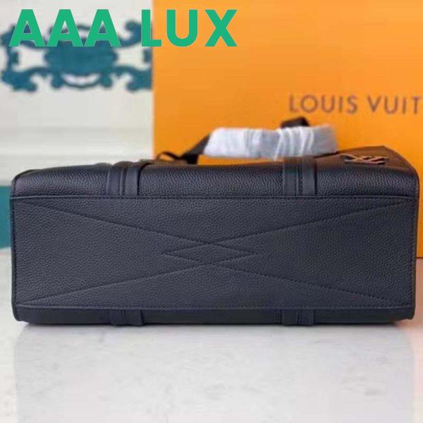 Replica Louis Vuitton LV Unisex LV Aerogram Tote Black Grained Calf Cowhide Leather 7
