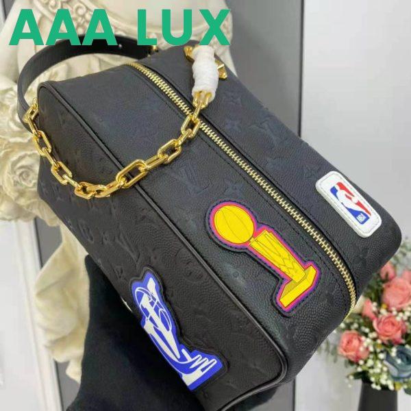 Replica Louis Vuitton LV Unisex LV x NBA Cloakroom Dopp Kit Black Cowhide Leather 3