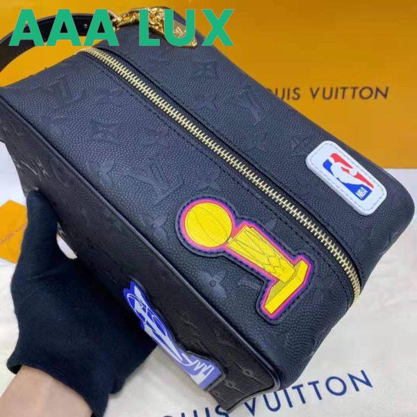 Replica Louis Vuitton LV Unisex LV x NBA Cloakroom Dopp Kit Black Cowhide Leather 4