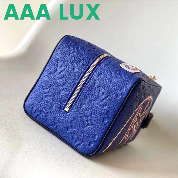 Replica Louis Vuitton LV Unisex LV x NBA Dopp Kit Blue Embossed Taurillon Leather 7