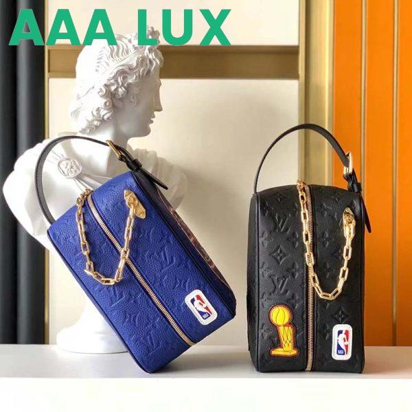 Replica Louis Vuitton LV Unisex LV x NBA Dopp Kit Blue Embossed Taurillon Leather 8