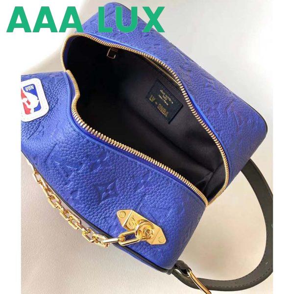 Replica Louis Vuitton LV Unisex LV x NBA Dopp Kit Blue Embossed Taurillon Leather 9