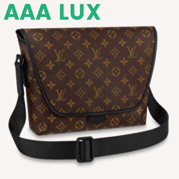Replica Louis Vuitton LV Unisex Magnetic Messenger Bag Monogram Coated Canvas-Brown
