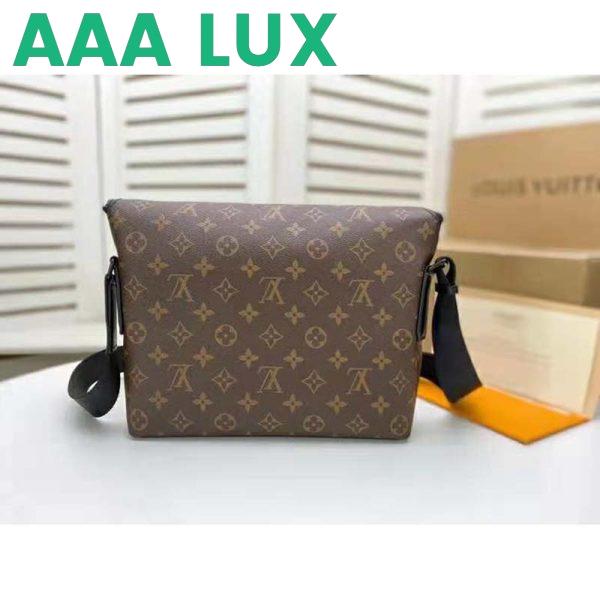 Replica Louis Vuitton LV Unisex Magnetic Messenger Bag Monogram Coated Canvas-Brown 4