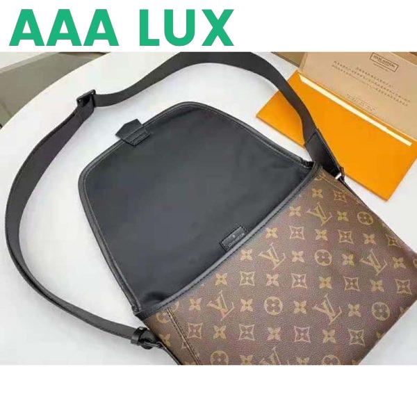 Replica Louis Vuitton LV Unisex Magnetic Messenger Bag Monogram Coated Canvas-Brown 8