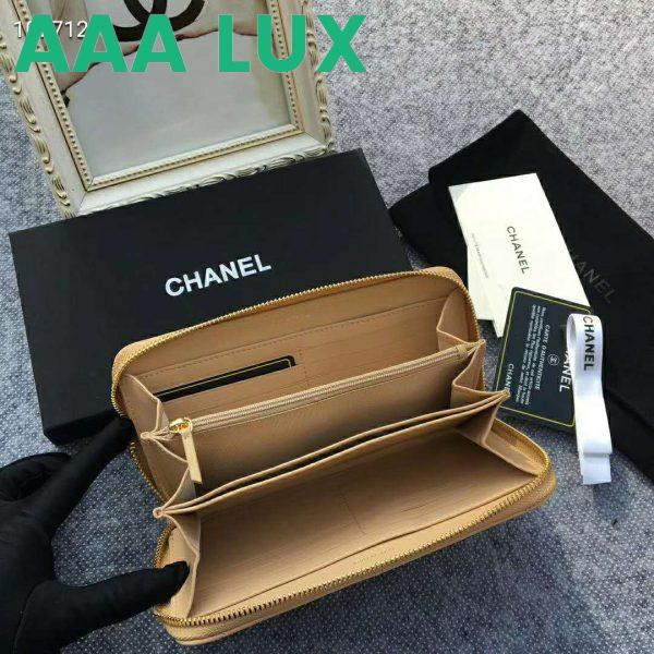 Replica Chanel Women Chanel 19 Long Zipped Wallet Lambskin Leather-Beige Lambskin 7