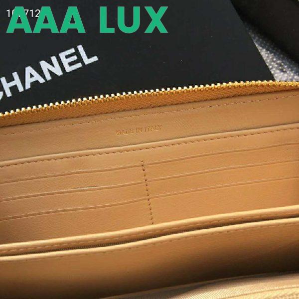 Replica Chanel Women Chanel 19 Long Zipped Wallet Lambskin Leather-Beige Lambskin 10
