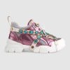 Replica Gucci Women Flashtrek Sneaker with Removable Crystals 5.6cm Height-Pink