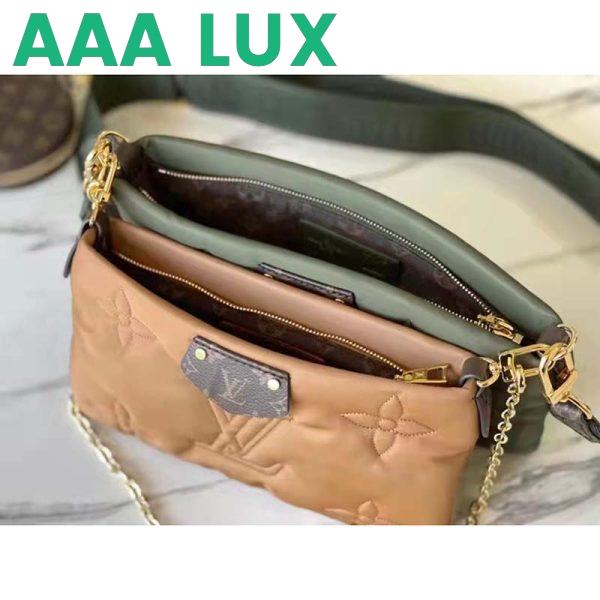 Replica Louis Vuitton LV Unisex Maxi Multi Pochette Accessoires Handbag Green Beige 7