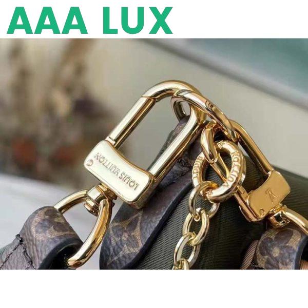 Replica Louis Vuitton LV Unisex Maxi Multi Pochette Accessoires Handbag Green Beige 10